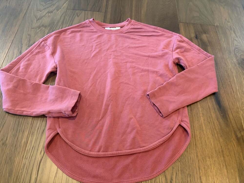 Athleta Girl Pink Long Sleeve Pullover Sweatshirt Size L/12